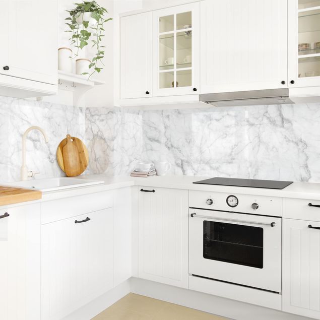 Küchenrückwand Steinoptik Bianco Carrara