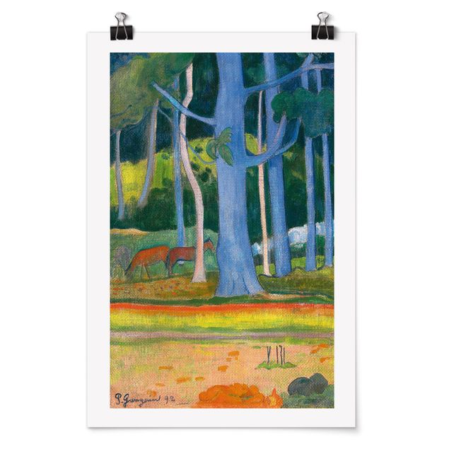 Poster Natur Paul Gauguin - Waldlandschaft