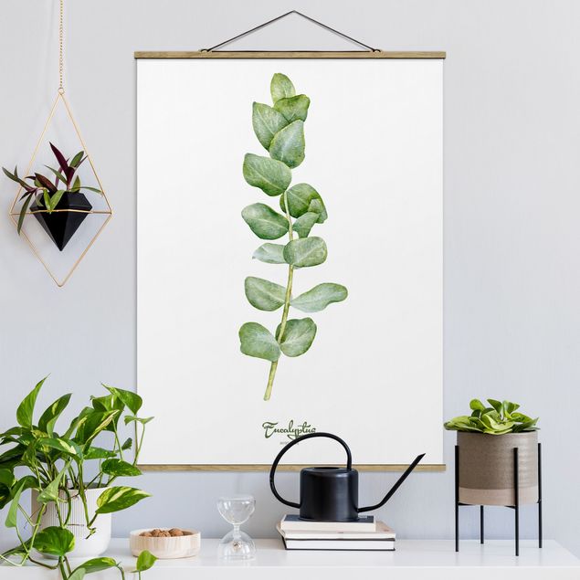 Bilder für die Wand Aquarell Botanik Eukalyptus