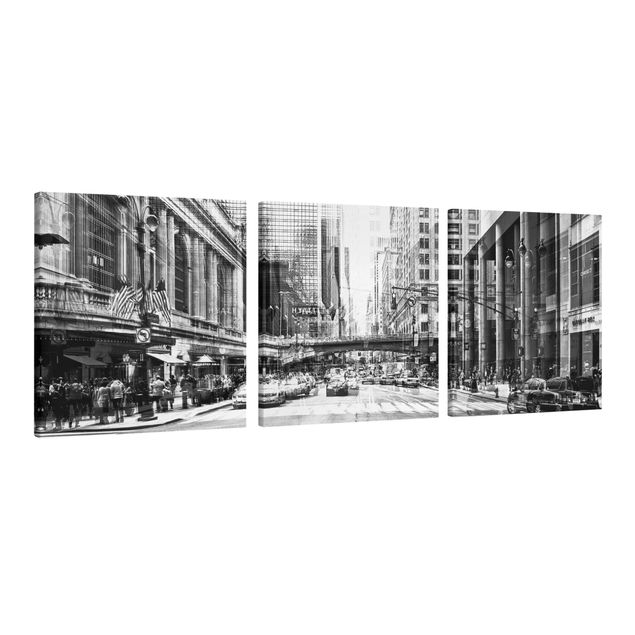 Wandbilder Skyline NYC Urban schwarz-weiß