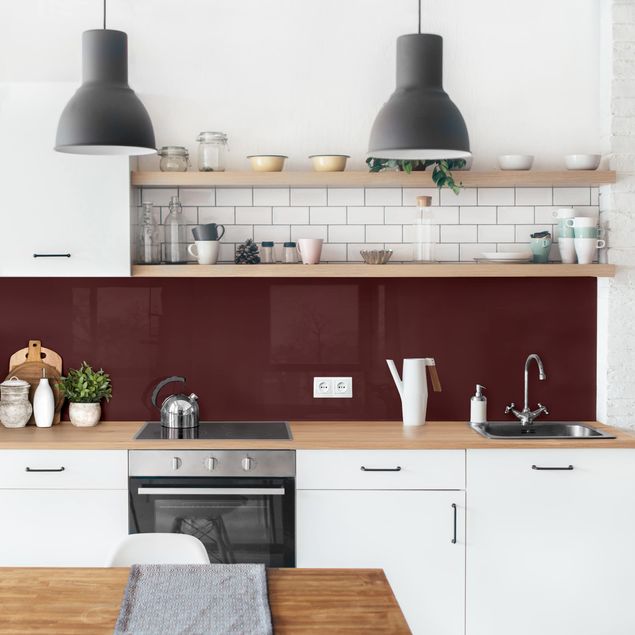 Küchenrückwand einfarbig Burgund