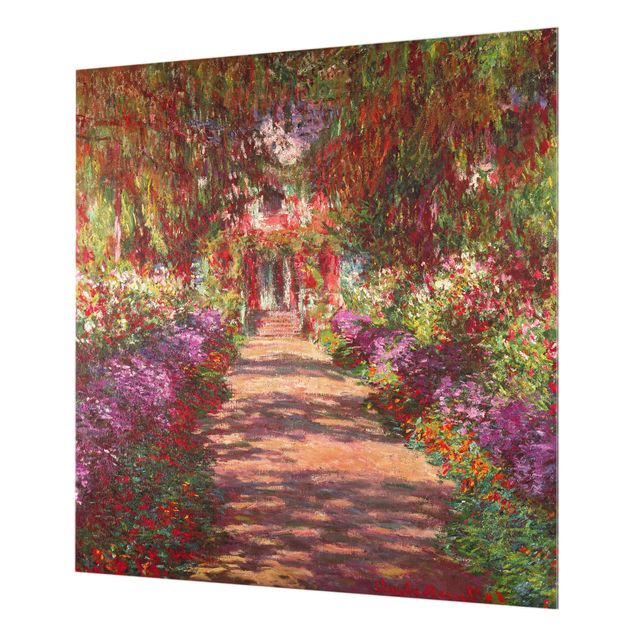 Spritzschutz Küche Claude Monet - Weg in Monets Garten in Giverny