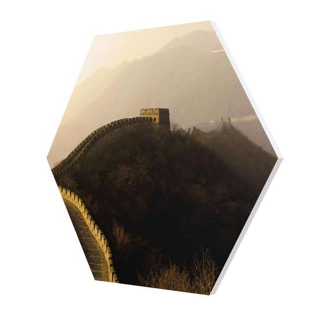 Hexagon Bild Forex - Sonnenaufgang über der chinesischen Mauer