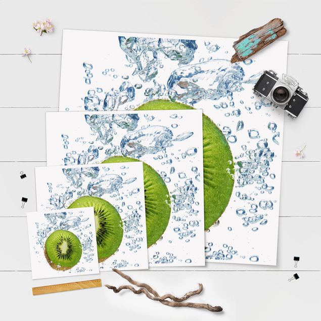 Poster - Kiwi Bubbles - Quadrat 1:1