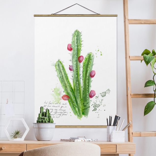 Schöne Wandbilder Kaktus mit Bibelvers II