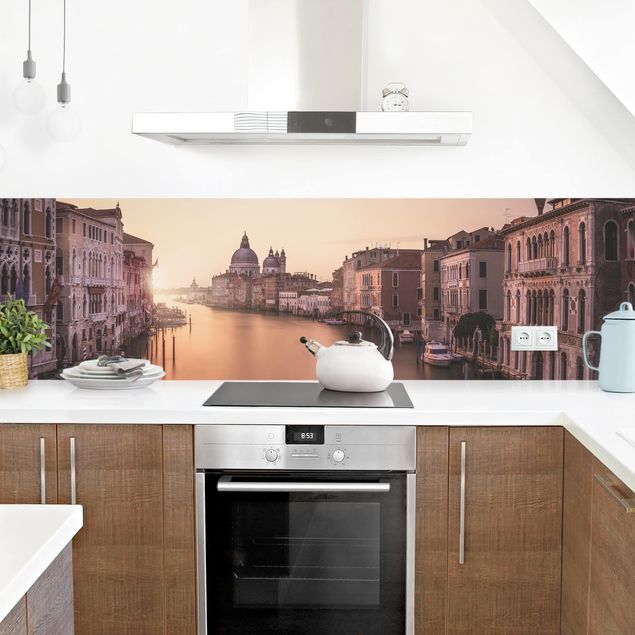 Küchenrückwand Skyline Abendstimmung in Venedig