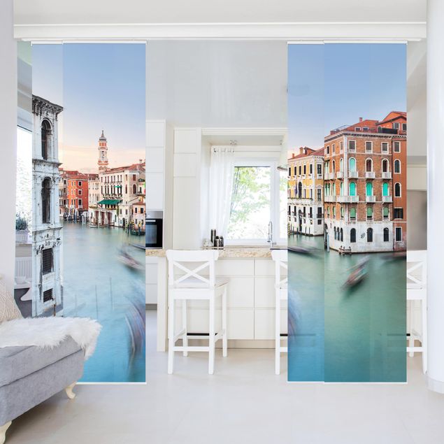 Schiebegardinen mit Motiv 3-teilig Canale Grande Blick von der Rialtobrücke Venedig
