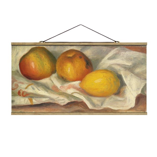 Stoffbilder Auguste Renoir - Äpfel und Zitrone