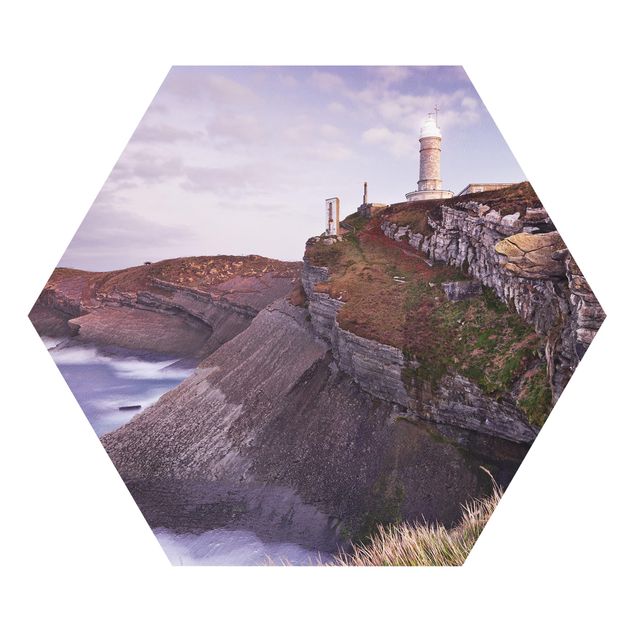 Hexagon Bild Forex - Steilküste und Leuchtturm