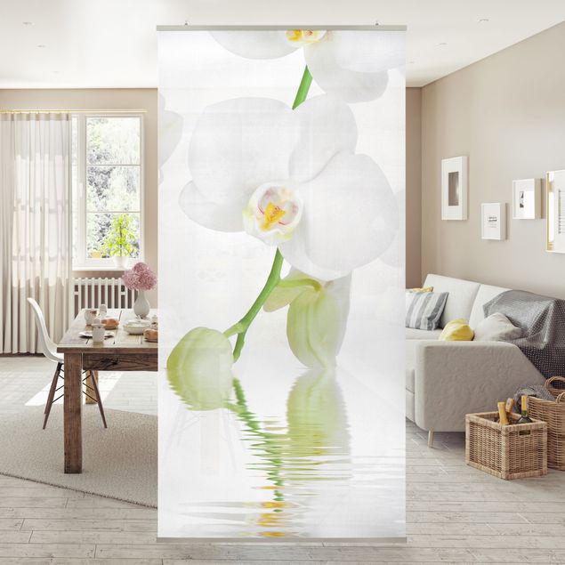 Raumteiler Vorhang Wellness Orchidee - Weiße Orchidee