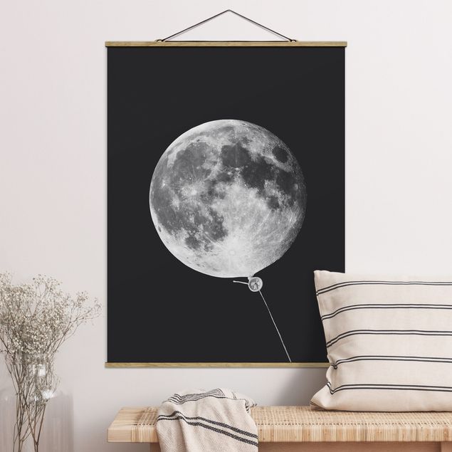 Wandbilder Luftballon mit Mond