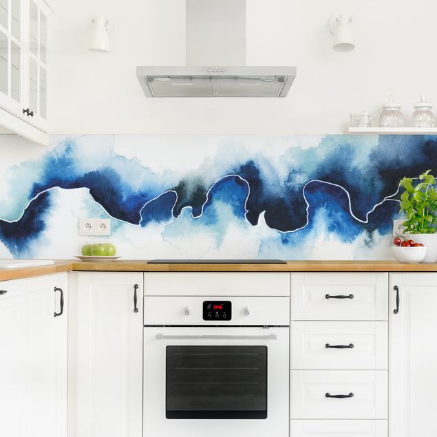 Küchenrückwand abstrakt Gletscherbruch
