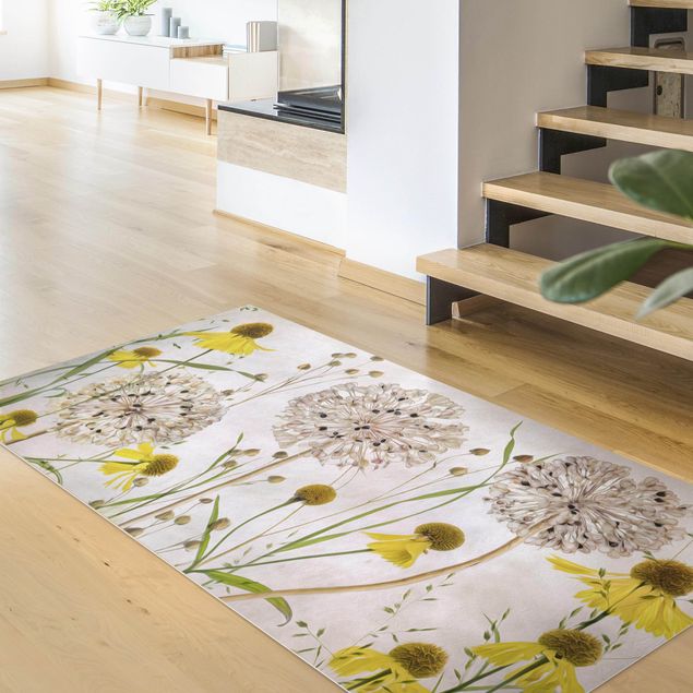 Teppiche Allium und Helenium Illustration