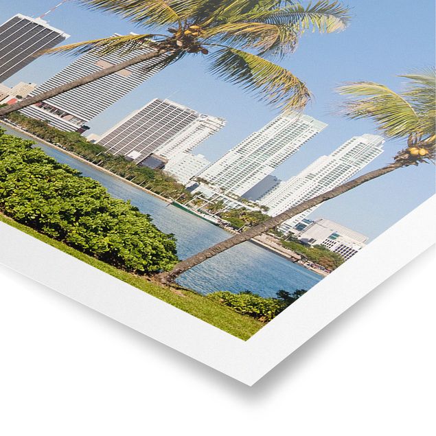 Poster - Miami Beach Skyline - Panorama Querformat