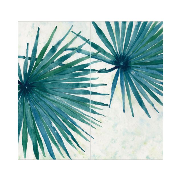 Duschrückwand - Tropische Palmenblätter Close-Up