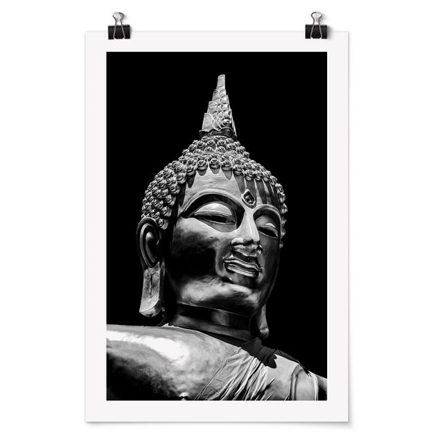 Poster - Buddha Statue Gesicht - Hochformat 3:2