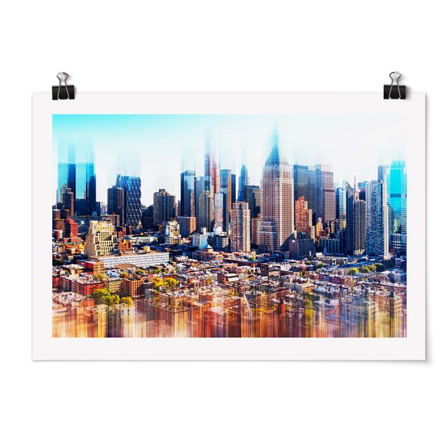 Poster - Manhattan Skyline Urban Stretch - Querformat 2:3
