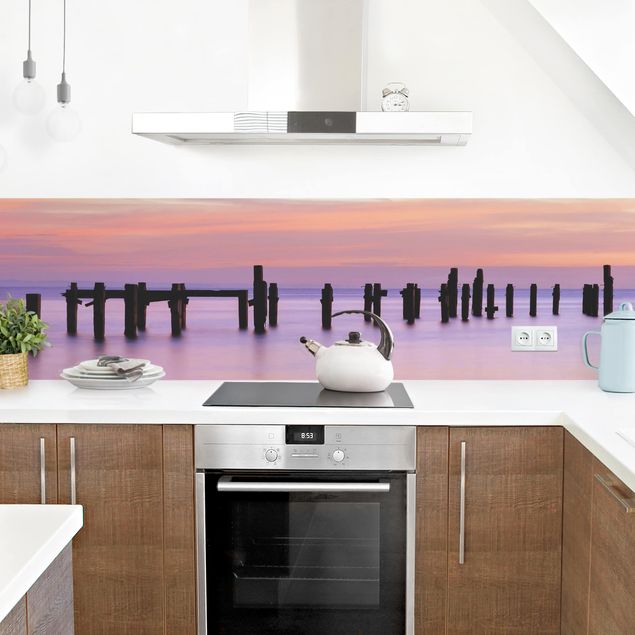 Küchenrückwand Glas Landschaft Meeresromantik