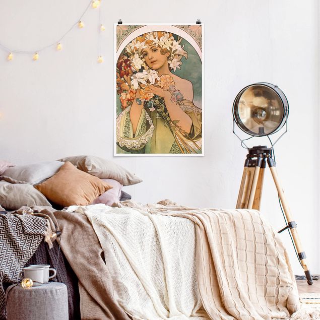 Kunstkopie Poster Alfons Mucha - Blume