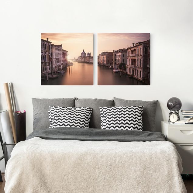 Leinwandbilder Wohnzimmer modern Abendstimmung in Venedig
