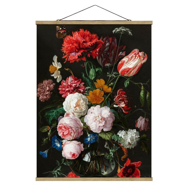 Stoffbilder Jan Davidsz de Heem - Stillleben mit Blumen in einer Glasvase