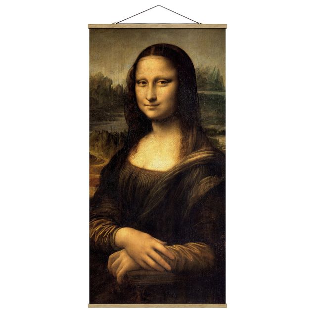Stoffbilder zum Aufhängen Leonardo da Vinci - Mona Lisa