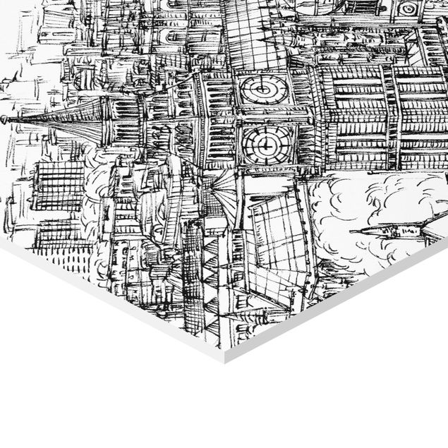 Hexagon Bild Forex - Stadtstudie - London Eye