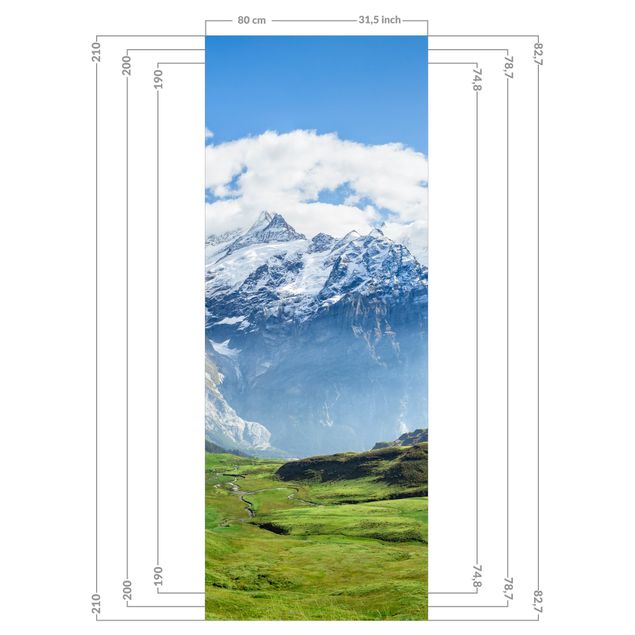 Duschrückwand - Schweizer Alpenpanorama