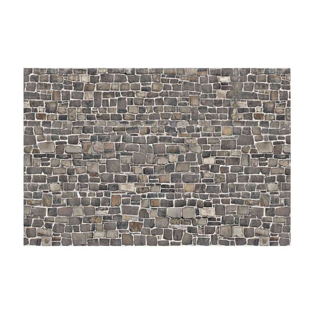 Moderner Teppich Bruchsteintapete Natursteinwand