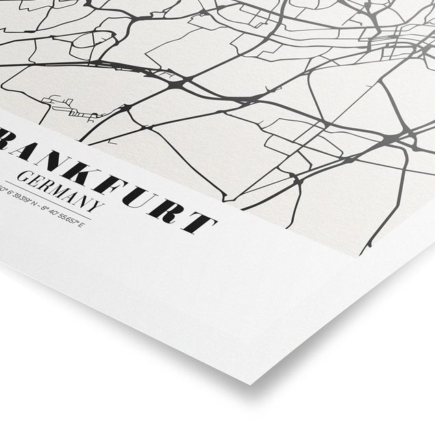 Poster kaufen Stadtplan Frankfurt - Klassik