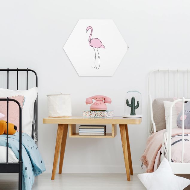 Hexagon Bild Forex - Flamingo Line Art