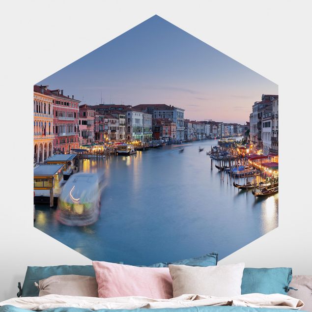 Abstrakte Bilder Abendstimmung auf Canal Grande in Venedig