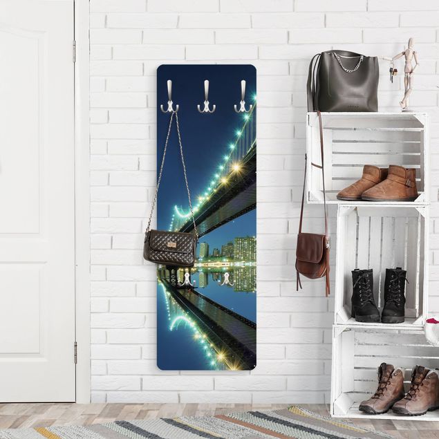 Garderobe New York - Abstract Manhattan Bridge - Blau