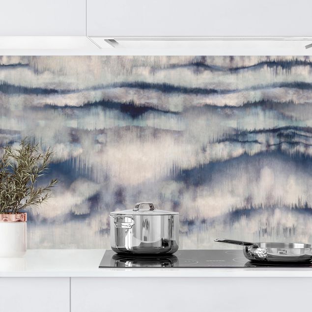 Küchenrückwände Platte Abstrakte Aquarell Berge