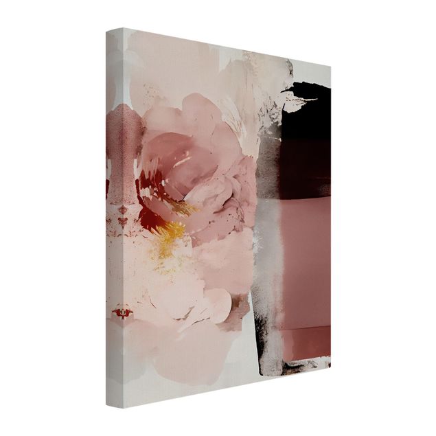 Akustikbild - Abstrakte Blume Rosa