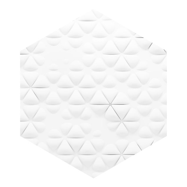 Tapeten weiß Abstrakte Dreiecke in 3D
