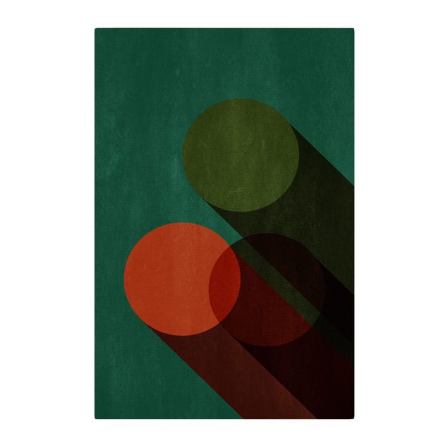 Akustikbild - Abstrakte Formen - Kreise in Grün und Rot