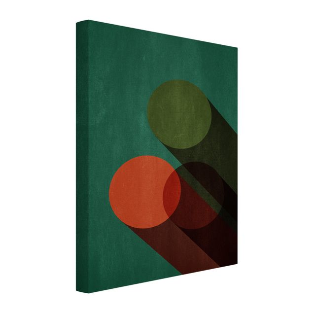 Akustikbild - Abstrakte Formen - Kreise in Grün und Rot