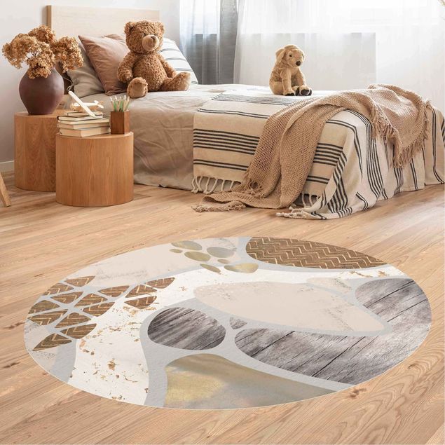 Moderne Teppiche Abstrakter Steinbruch Pastellmuster