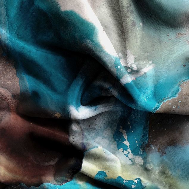 Verdunkelungsvorhang Abstraktes Farbenspiel mit Blau