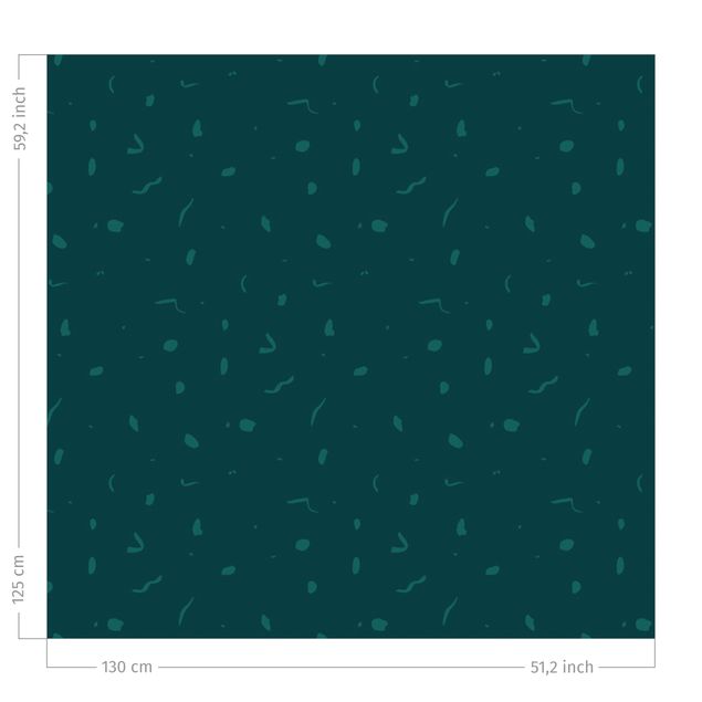 Vorhang Muster Abstraktes Monochrom Muster - Dunkle Jade