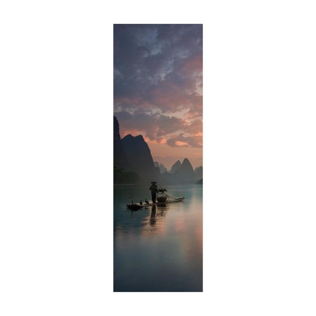 Pastell Teppich Sonnenaufgang über chinesischem Fluss