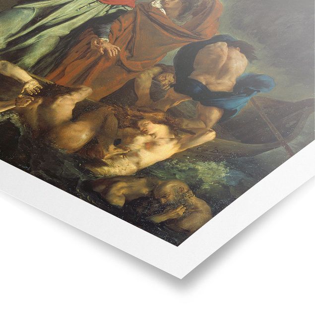 Poster - Eugène Delacroix - Dante und Virgil in der Hölle - Querformat 2:3