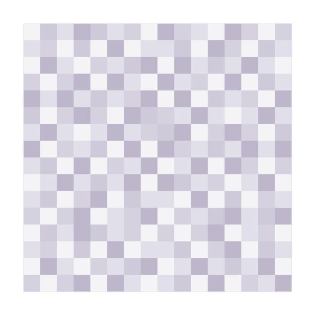 Teppich Schachbrett Geometrisches Muster Mosaik Flieder