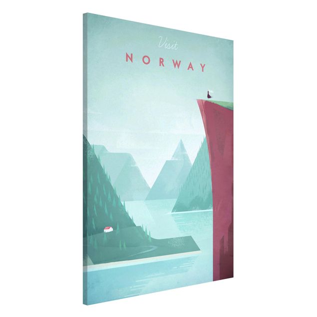 Magnettafel Skyline Reiseposter - Norwegen