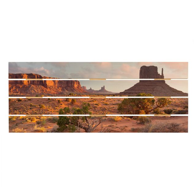 Holzbild - Monument Valley Navajo Tribal Park Arizona - Querformat 2:5