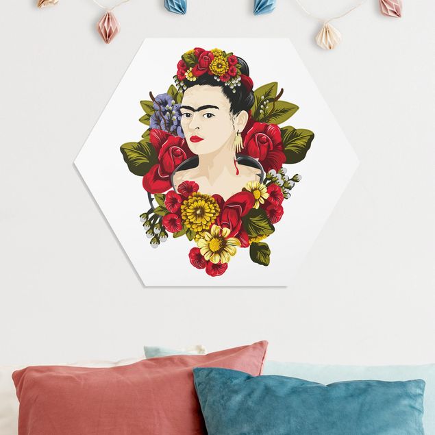 Bilder auf Hartschaumplatte Frida Kahlo - Rosen