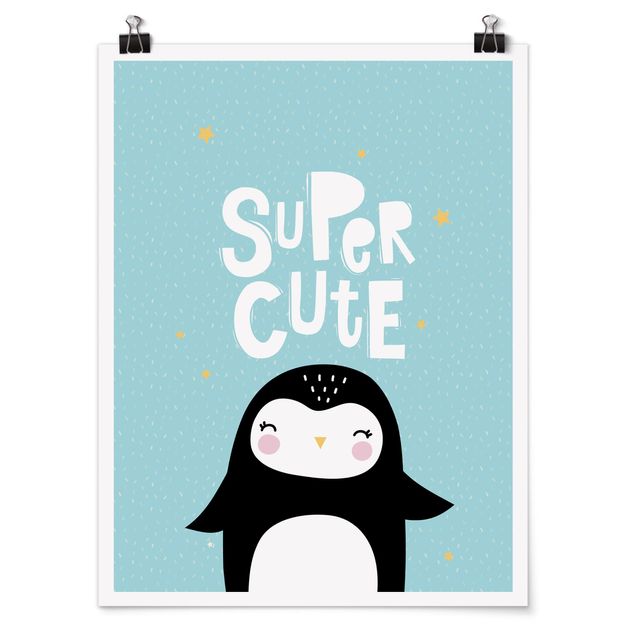 Tierposter Super Cute Pinguin