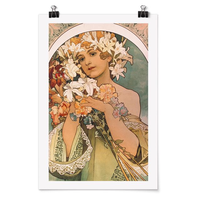 Poster Vintage Alfons Mucha - Blume