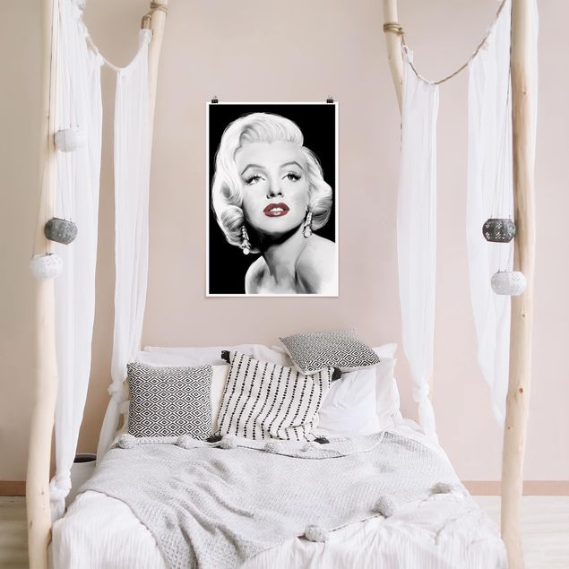Wandbilder Marilyn mit Ohrschmuck